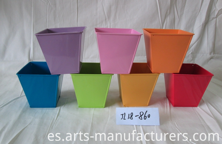 maceta de metal de hierro metal iron flower pot